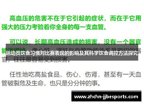 运动员饮食习惯对比赛表现的影响及其科学饮食调控方法探究